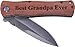 Best Grandpa Ever Folding Stainless Steel Pocket Knife, (Wood Handle