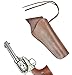 Historical Emporium Standard Right Hand Western Cross Draw Holster Plain Leather, Wild West Single Action Revolver Gun Holster Chocolate