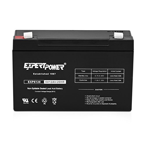 ExpertPower EXP6120 6V 12Ah 6 Volt 12 Amp SLA Sealed Lead Acid