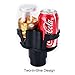 Car Cup Holder Expander, UMISKY 2 In 1 Multifunctional 2 Cup Mount Extender, Unique Design Soft Drink Can Coffee Bottle Stand Adjustable Detachable Ashtray Storage Bracket (2-IN-1)