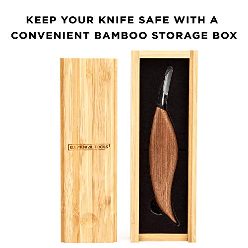 Elemental Tools Wood Carving Knife - A Whittling Knife for Detail Knife Woodworking, Chip Carving Knife Woodworking, Or Add to Any Whittling Kit
