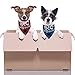 2 PCS Plaid Dog Bandana with Big Brother Printing Reversible Triangle Bibs Scarf Accessories for Dogs Cats Red & Blue
