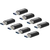 Type C USB-C Adapter 8-Pack, FANISY Micro USB to USB C Adapter,Data Syncing and Charging for Samsung S9 S8 Plus, ChromeBookPixel,Nexus 5X/6P and Other Type C Devices, OTG Compatibility-Black