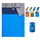 oaskys Camping Sleeping Bag – 3 Season Warm & Cool Weather – Summer, Spring, Fall, Lightweight, Waterproof for Adults & Kids – Camping Gear Equipment, Traveling, and Outdoors