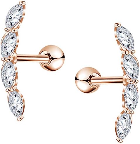 16g 316lステンレスカーブドヘリックスピアスクリアcz珠スタッド軟骨ピアス 商舗 G2