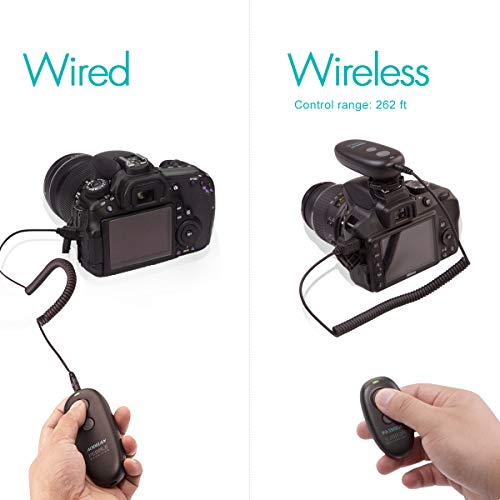 AODELAN Wireless Shutter Remote Release Control, Camera Wired Remote Control Cord for Panasonic GH4 GH5 GH5S G9 G7 G85 GX8 GX7 FZ1000 FZ2500 for Olympus E-M1 E-M5 Mark II E-M10 Mark II Pen-F Cameras - Thumbnail 4