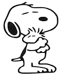 SNOOPY HOLDING WOODSTOCK Vinyl Sticker/Decal (Peanuts,Comics,Cartoon)