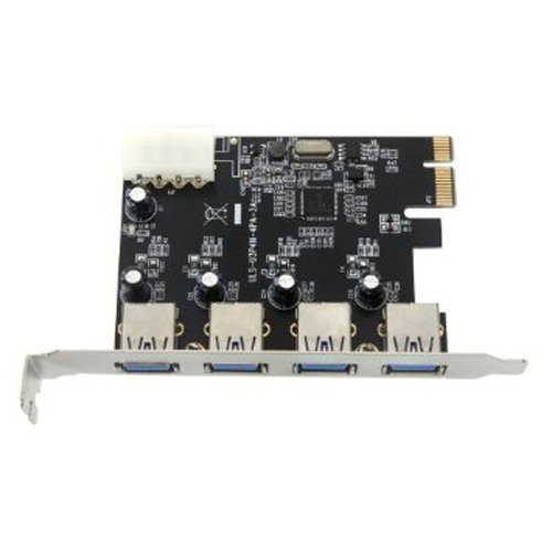 TOOGOO(R)4-Port SuperSpeed USB 3.0 PCI-E PCI Express Card with 4-pin IDE Power Connector NEC uPD720201