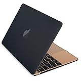Mosiso New Macbook 12 Inch Case, Ultra Slim Smooth Matte Finish Hard Shell See Through Protective Cover for MacBook 12" with Retina Display A1534 (2016 / 2015 Newest Version), Black