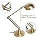 Desk Lamp - 7W Desktop Light, 350° Swing Arm Light, LED Energy-Saving, Eye-caring Reading Table Light, Antique Brass Desk Lamp, Touch Control, Dimmable Gold Desk Lamp for Studying, Working, Reading
