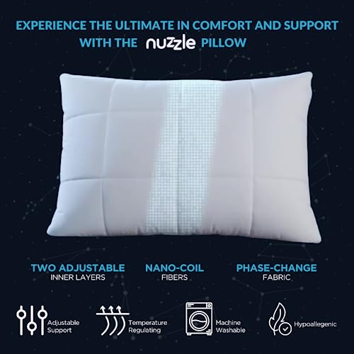 Nuzzle ASSEENONTV Bed Pillow for Sleeping Ultra Cool and