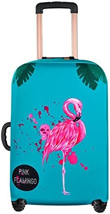 Luggage Cover Luggage Protector Travel Suitcase Protective Cover Suitcase Covers Luggage Waterproof Protective Covers Color Printed Flamingo Pattern Dustproof Stretchy Fit for 19"-32"