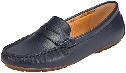 JENN ARDOR Penny Loafers for Women: Vegan Leather Slip-On Comfortable Driving Moccasins Ballet Flats