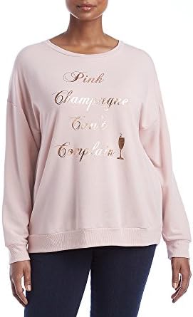 Cupio Plus Size Pink Champagne Sweatshirt 3X