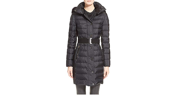 burberry down coat with fur hood
