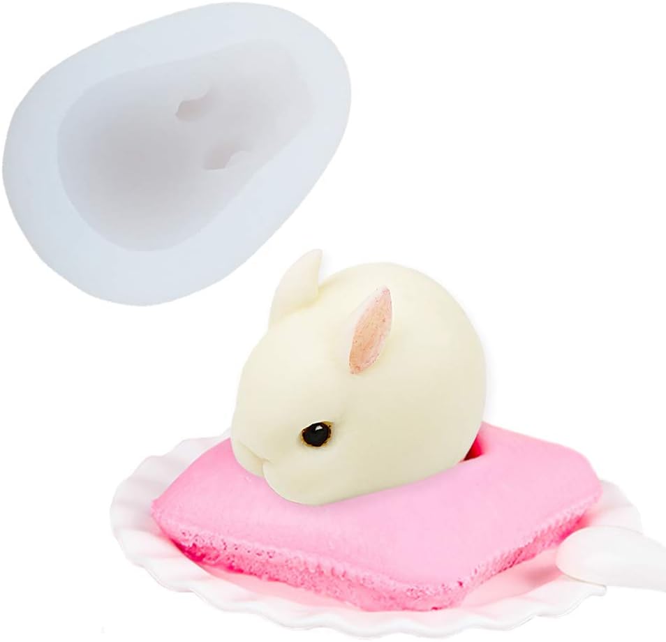3D Silicone Mold, Rabbit Mold Handmade Baking Molds -Mousse Cake Chocolate Pastry Jelly Ice Cream Candy Fondant Molds -DIY Baking Cake Decorating Tools -Food Grade Silicone Mold