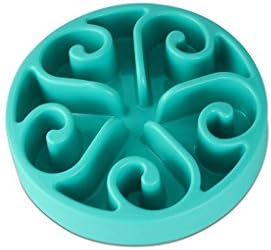 PP Plastic Pets Slow Feeding Bowl Flower Design Anti-Choking Slow Eating Dog Cat Bowl