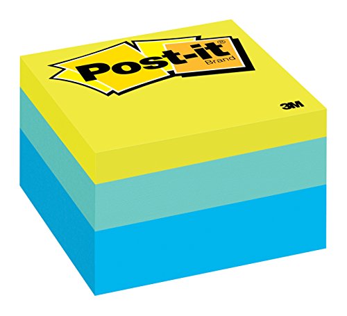 Post-it Notes Cube, 3 in x 3 in, Blue Wave, 470 Sheets/Cube (2056-RC)