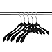 Crystallove Non-Slip Extra Wide Velvet Coat Hanger Suit Holder and Organizer (6pcs, black)