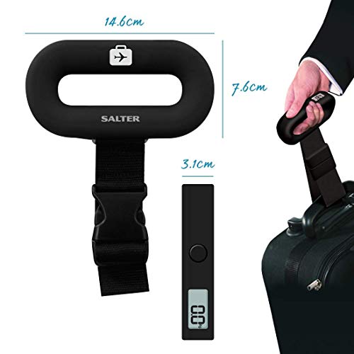 Salter Soft Touch Luggage Scale, Black