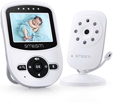 [2018 UPGRADE] Video Baby Monitor with Night Vision Camera,Two Way Talk,Temperature Sensor and Multi-Camera Expandability