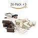 Baby Proofing 26 Corner Bumper Guards Set, SafeBaby & Child Safety Cushions. Childproofing Furniture Protectors. Toddlers Glass Coffee Table Edge Cover Pads and Strong Lock. Foam, Clear, White, Brown