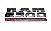 (2) Glossy Black Finish Side Door 3D Letters/Emblem For Dodge RAM 2500 Heavy Duty