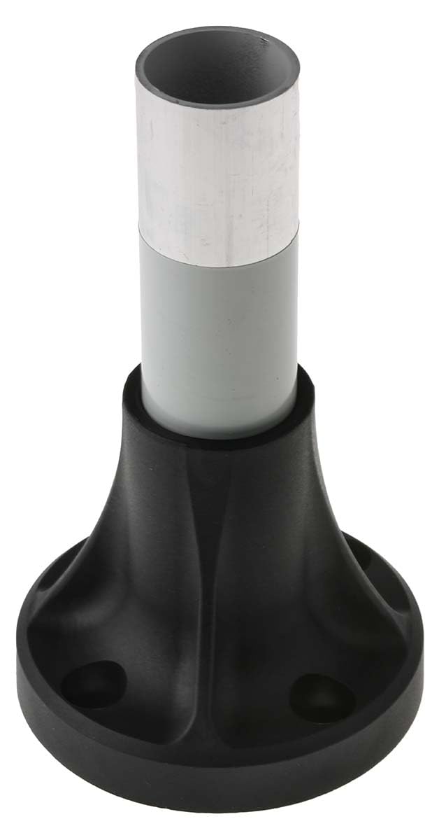 Schneider Electric, XVBZ02A, Harmony XVB, Fixing base for modular tower lights, plastic, 70, 80 mm aluminium support tube with black fixing plate