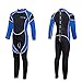 Nataly Osmann Kids Wetsuit Neoprene 2.5mm Long/Short Sleeve One Piece Full Diving Suit UV Protection Swimsuit for Boys Girls