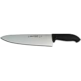 Dexter-Russell 24163B Cook’s Knife, 10-Inch Chef Knife with Curved Stiff Blade, Ergonomic SofGrip Handle, Textured Non-Slip Grip, Black Handle
