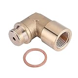 90 Degree Angled Universal O2 Oxygen Sensor Spacer Adapter Extender for Exhaust Systems with M18 x 1.5 Sensor Holes (Brass)
