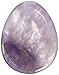 TGS Gems® Amethyst Carved Thumb Irish Worry Stone Healing Crystal Free Pouch Sold by 1pcs