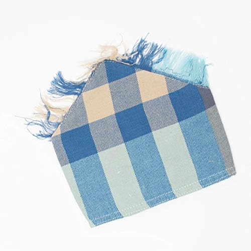 Impawsters Dog Clothes Fashion Accessory Scraf for Birthday Anniversary Party and Return Gifts Light Blue Checks Medium Size 2