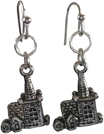 Snow White and the Seven Dwarves Cottage Dangle Earrings