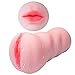 ROFIYTI Male Masturbators (Flesh) Textured Vagina and Mouth Double Ends, Adult Sex Toys for Men with Little Girl Lifelike Clitoris Vagina and Oral Stroker