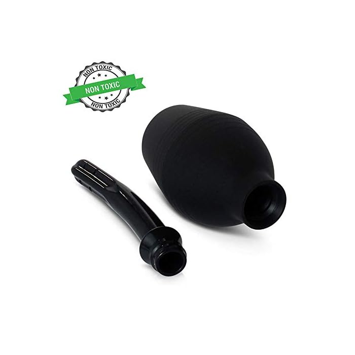 Clean and Healthy Anal Douche for Women,Shower Enema Bulb Cleaner Wash Flusher System for Women and Man 10 oz(Black)