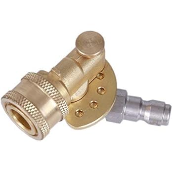 Tools Pro Quick Connecting Pivoting Coupler 120 Degree with 5 Angles and Safety Lock for Pressure Washer Spray Nozzle, Cleaning Hard to Reach Area Max 5000 PSI 1/4 Inch Plug