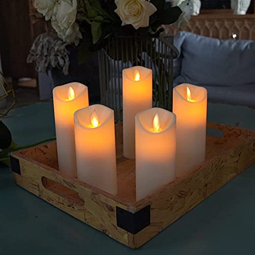 Homemory Flickering Flameless Candles, Moving Flame, Battery Operated