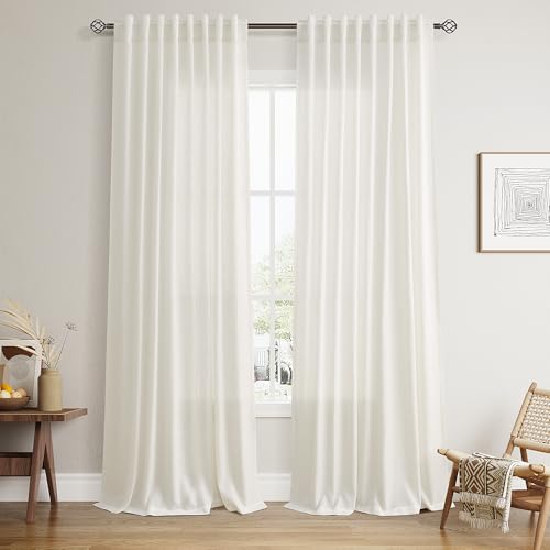 Nanspring Linen Curtains Length Long