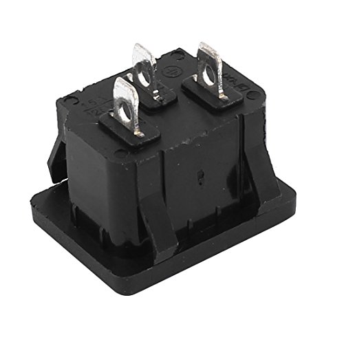 uxcell 5Pcs AC 250V 10A 3 Terminals Snap in Inlet Power Male Socket Adapter