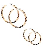 PHALIN JEWELRY Acrylic Earrings Hypoallergenic Resin Hoop Earrings Set for Women and Girls