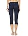 BALEAF Women's Yoga Pants Workout Capris Leggings Pockets Mid Waist Crop Athletic Running Tights Dark Blue Heather L