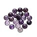 JJG 20pcs 6mm Natural Stone Round Cabochons Flatbacks Amethyst Gemstone Dome Cameos