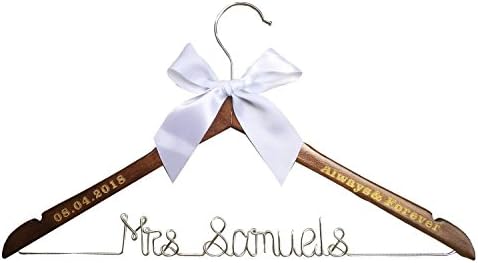 Vintage Wood Personalized Wedding Hangers-Custom Personalized Bridal Dress Hanger Gifts for Bride Mother of The Bride's Gifts Gifts for Groom