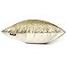 AMAZLINEN(TM Decorative Glitzy Sequin & Comfy Satin Knit Throw Pillow Cover 18 x 18 Pillow Covers,Hidden Zipper Design(Champagne Gold)