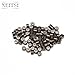 Neitsi 5mm Silicone Lined Micro Rings Links Beads Linkies for I Bonded Tipped Hair Extensions (500pcs, Dark Brown)