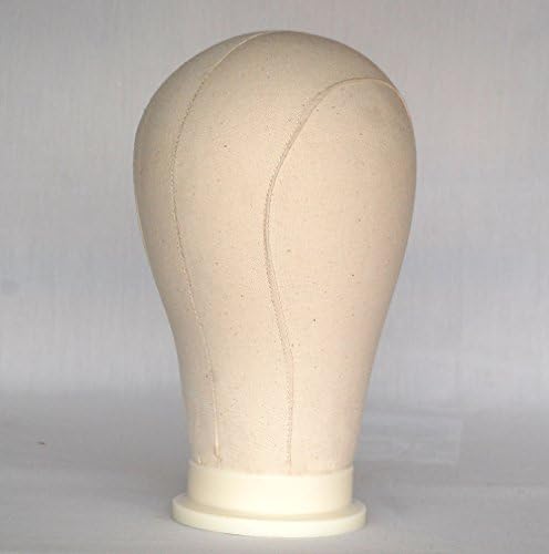 LongrunerCanvas Block Head (21" Circumference) Wig Head Display With Mount Hole (21" - 24")