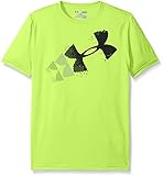 Under Armour Boys' Rising Pixelated Logo T-Shirt, Fuel Green (363), Youth X-Large