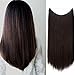 22″/24″ Curly Straight Invisible Hidden Wire Synthetic Hair Extensions Secret Wire No Clips Full Thick Hairpiecesthumb 1