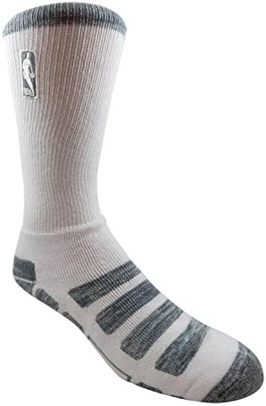 Special Edition NBA Logoman White Gray Crew Socks (Medium 5-10)